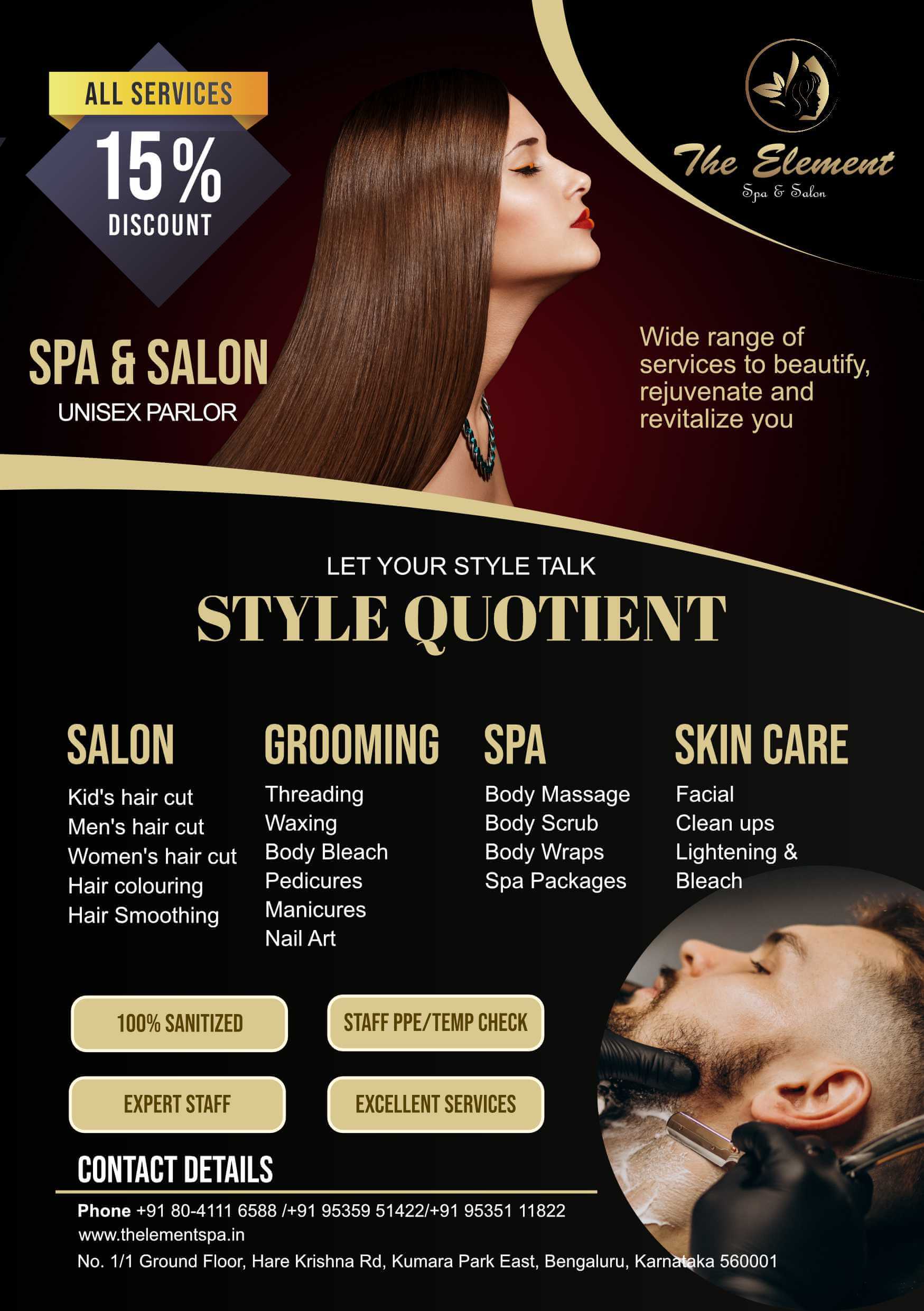 Flyer for Spa & Salon